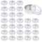 Metal Tin Cans - 2 Ounce Round Empty Containers with Clear Top for Cosmetics Crafts Food Storage Party Favors (30)